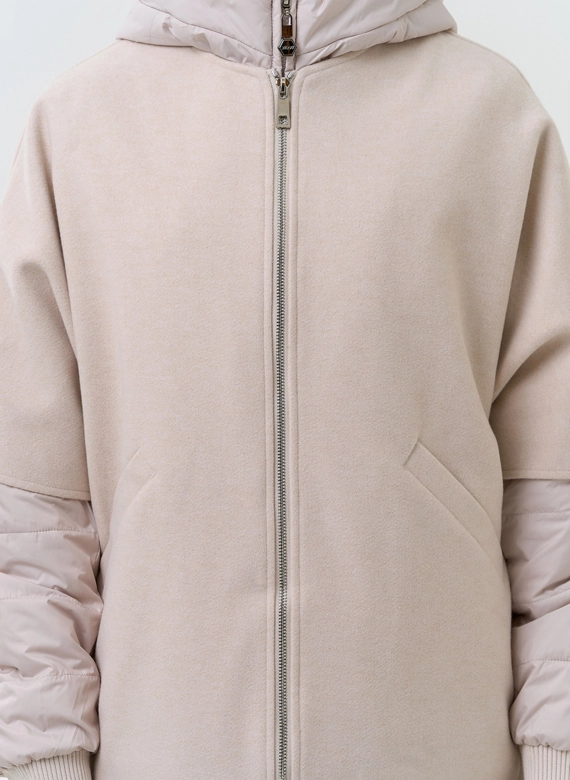 Женская куртка накидка с капюшоном фото