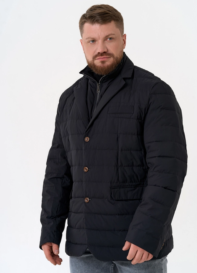 Мужской пуховик со съемной манишкой модель № 31460 универмаг малина фото