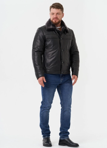 Мужская куртка из натуральной кожи фото